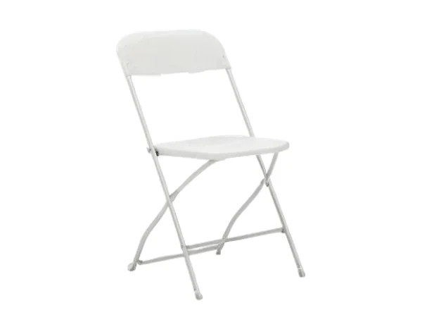 White folding chair rental