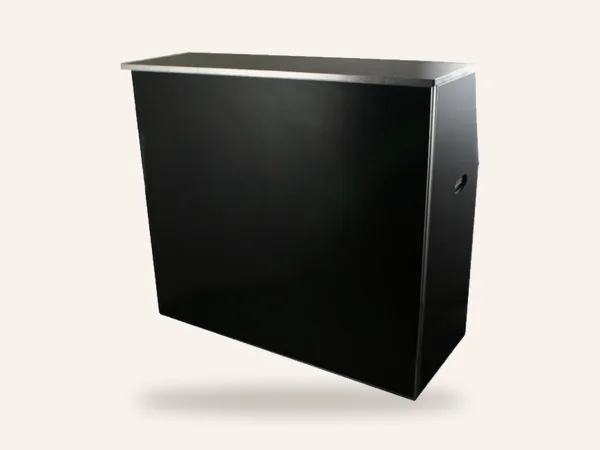 Black folding bar with a silver top