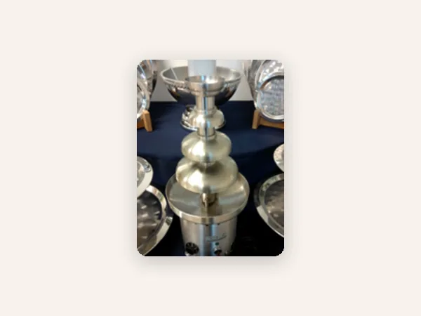 Stainless steel tiered chocolate fountain