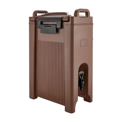 Brown insulated 5 gallon drink dispenser with spigot