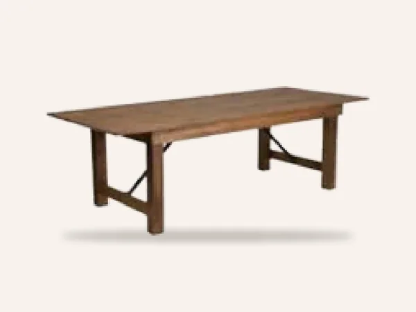 Thank Q rental wood farm table