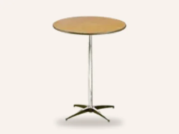 Thank Q rental 30-inch round high-top cocktail table
